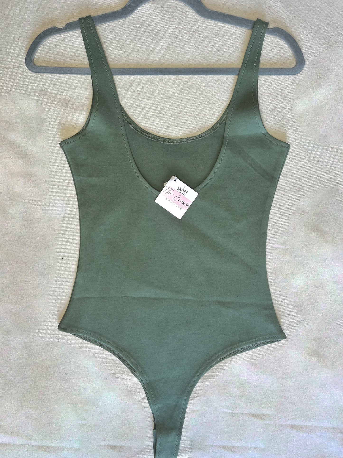 Essential Basic Bodysuit- Olive