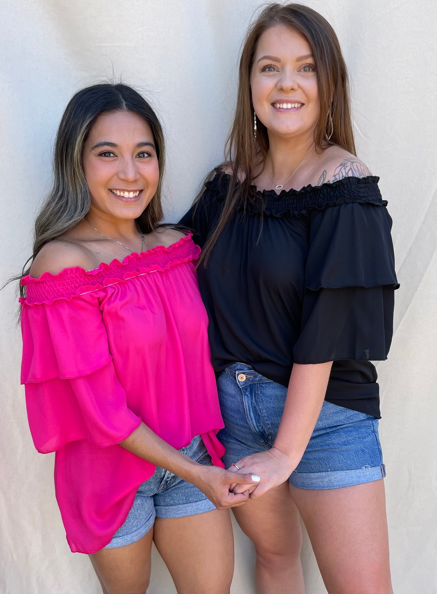 Tiered Sleeve Off The Shoulder Top