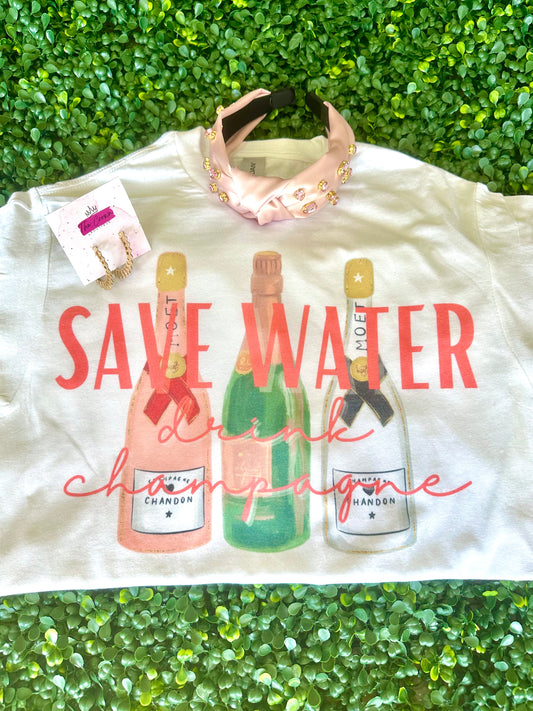 Save Water Drink Champagne Tee