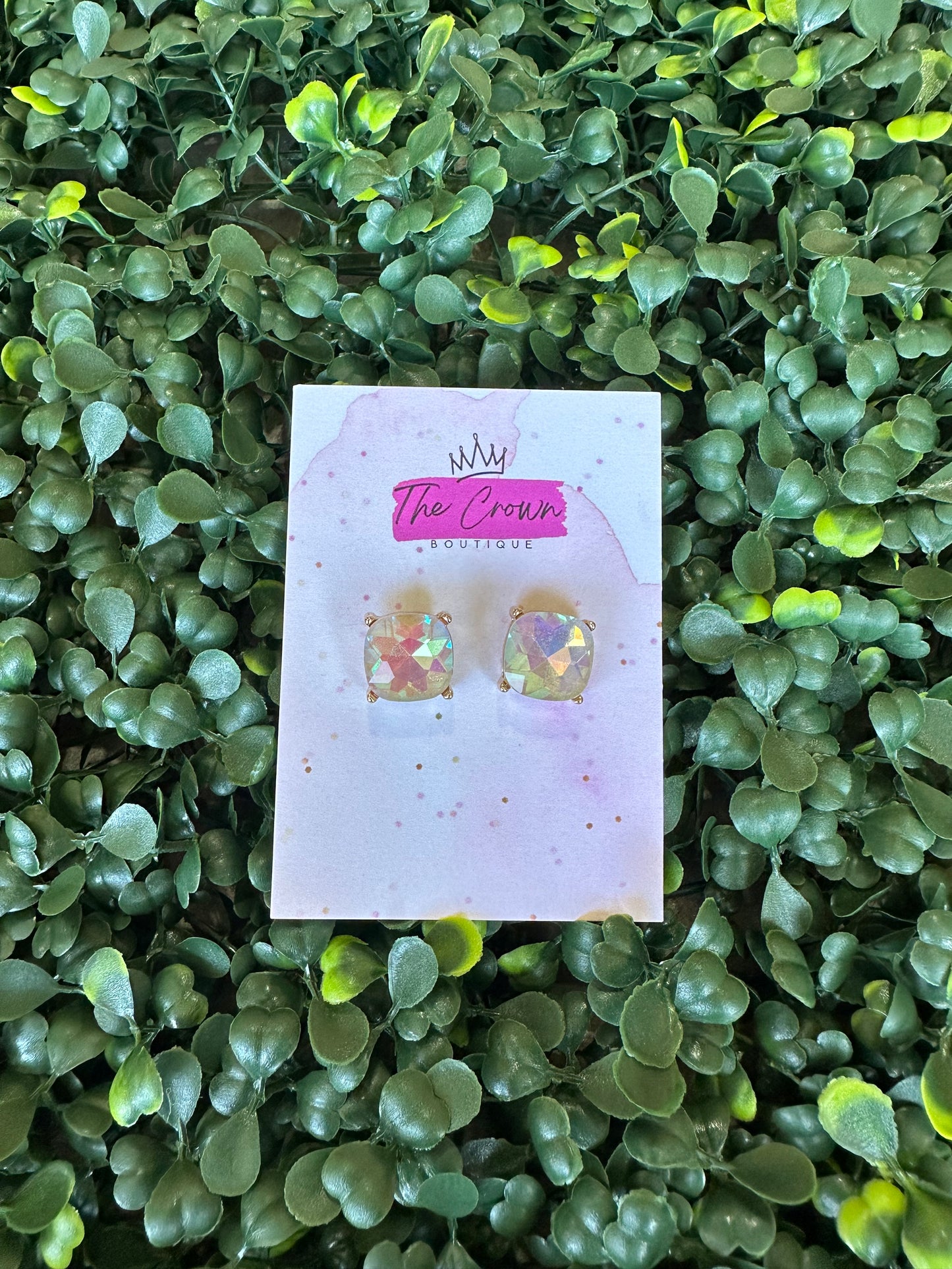 Iridescent Stud Earrings