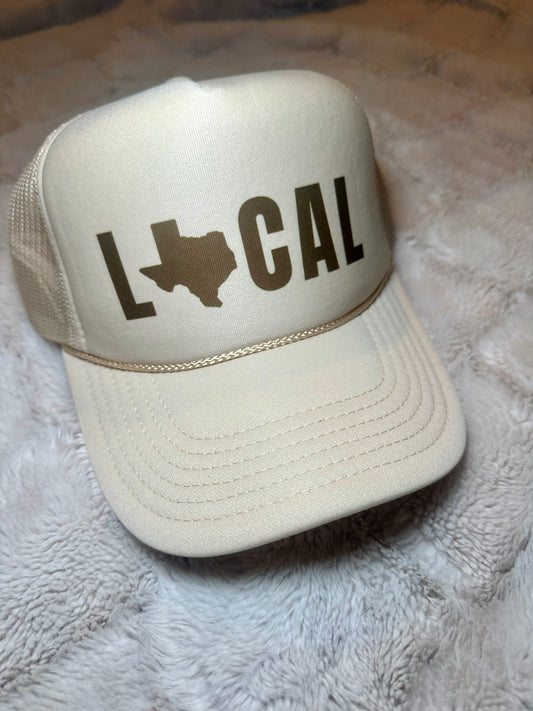 Texas Local Trucker Hat- Natural