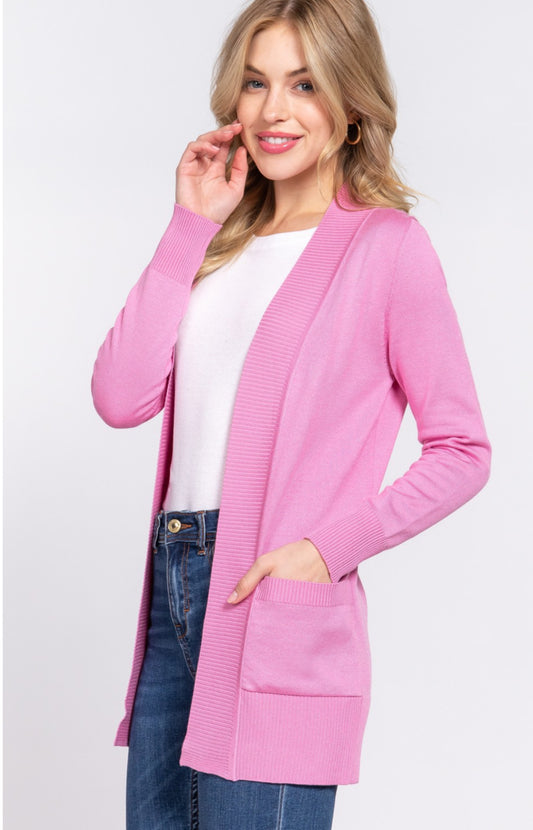 The Essential Cardigan- Perfect Pink