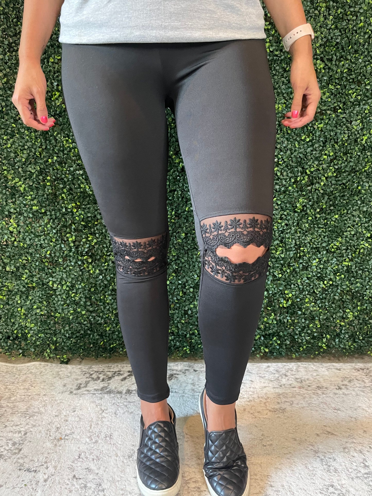 Lace Knee Leggings