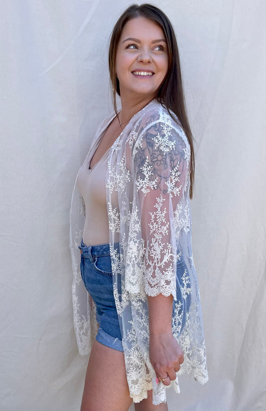 Dreamy Lace Kimono