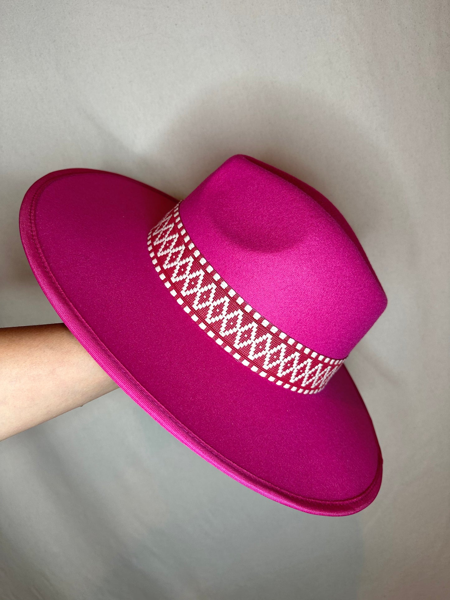 Fuchsia Diamond Band Hat