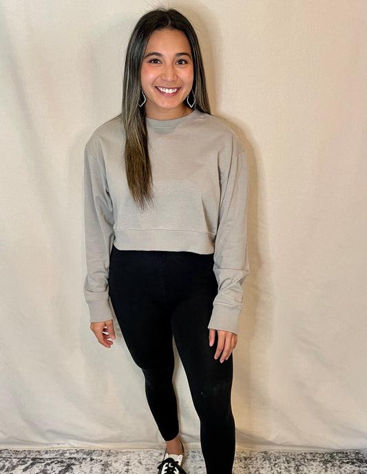 Stone Cropped Sweatshirt