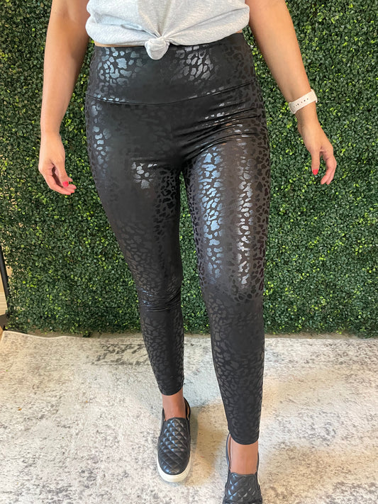 Black Leopard Leggings