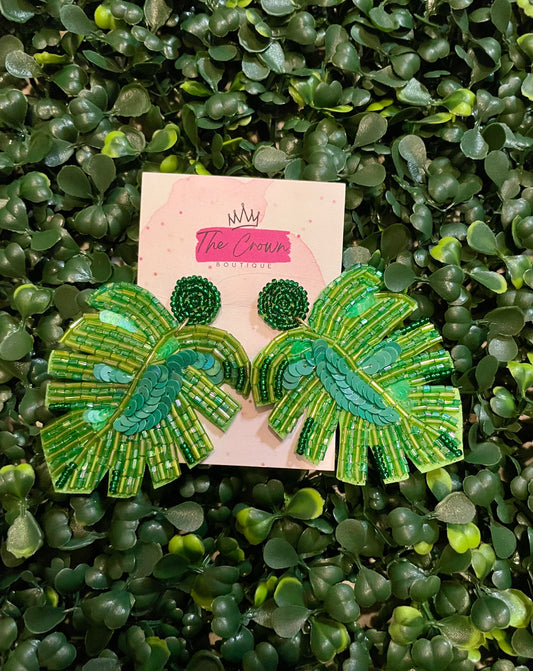 Tropical Vacay Leaf Earrings