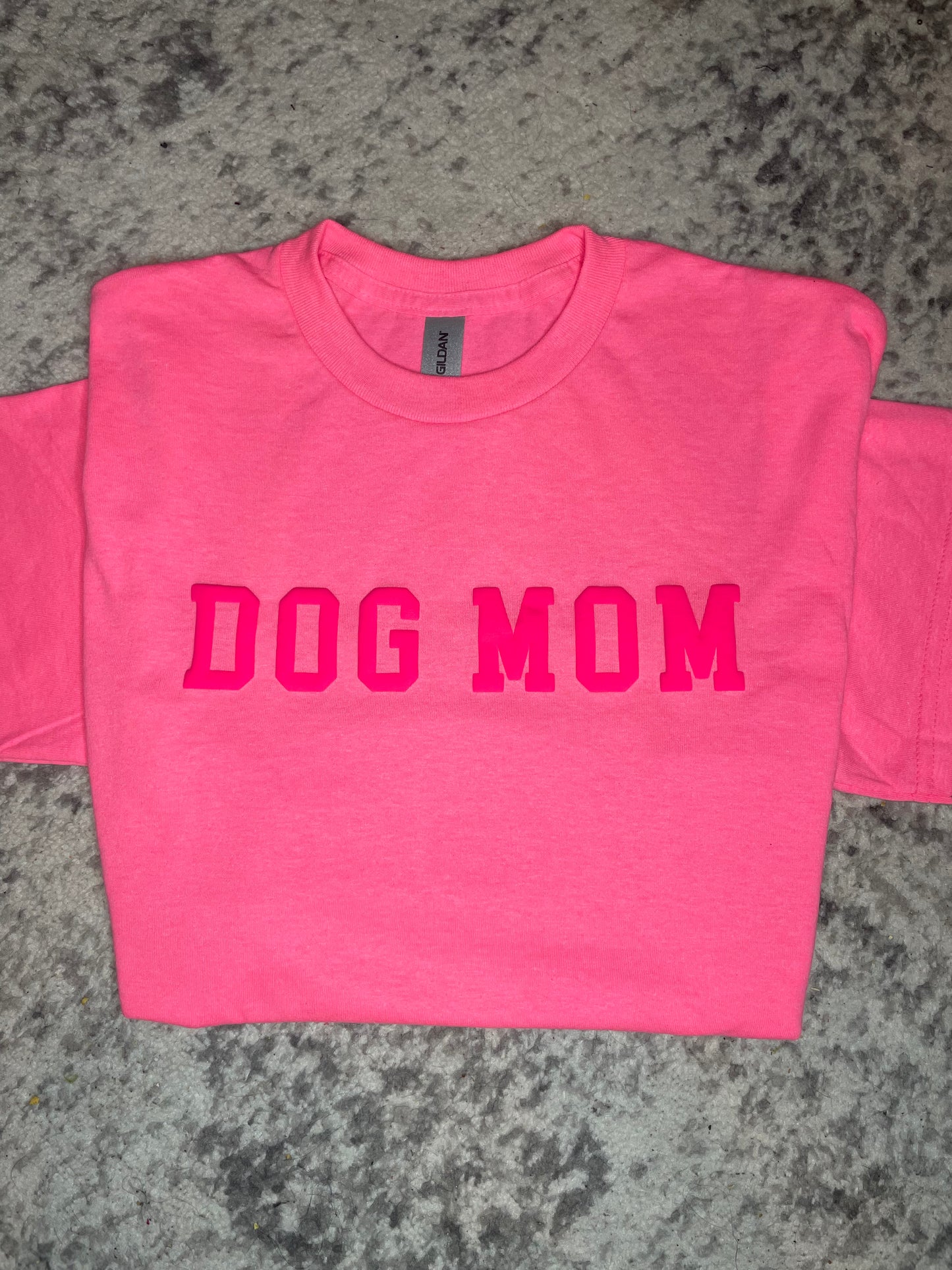 Pink on Pink Tee-Dog Mom