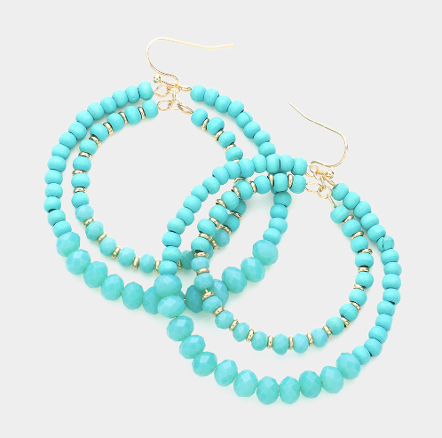 Turquoise Double Hoop Earrings